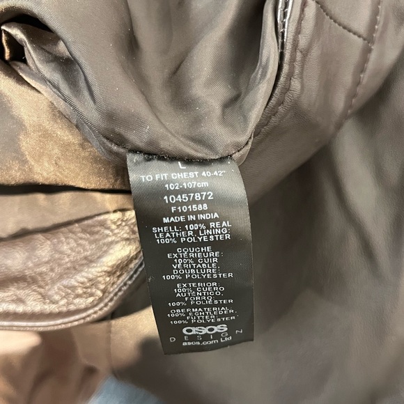 ASOS Leather Racer Jacket - Picture 8 of 8